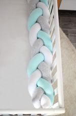 Бампер-коса Baby Veres White Mint Grey 120*15